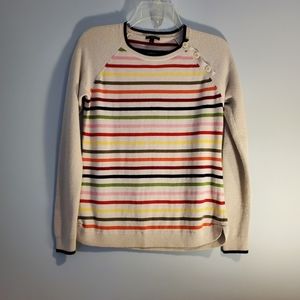 TALBOTS Rainbow Striped Sweater, Size SP